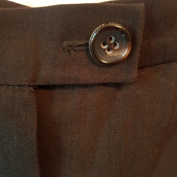 Jil Sander Raf Simons Brown Wool Dress Pants Trousers Italy 44 37.5 in. US M 8 - Picture 6 of 8